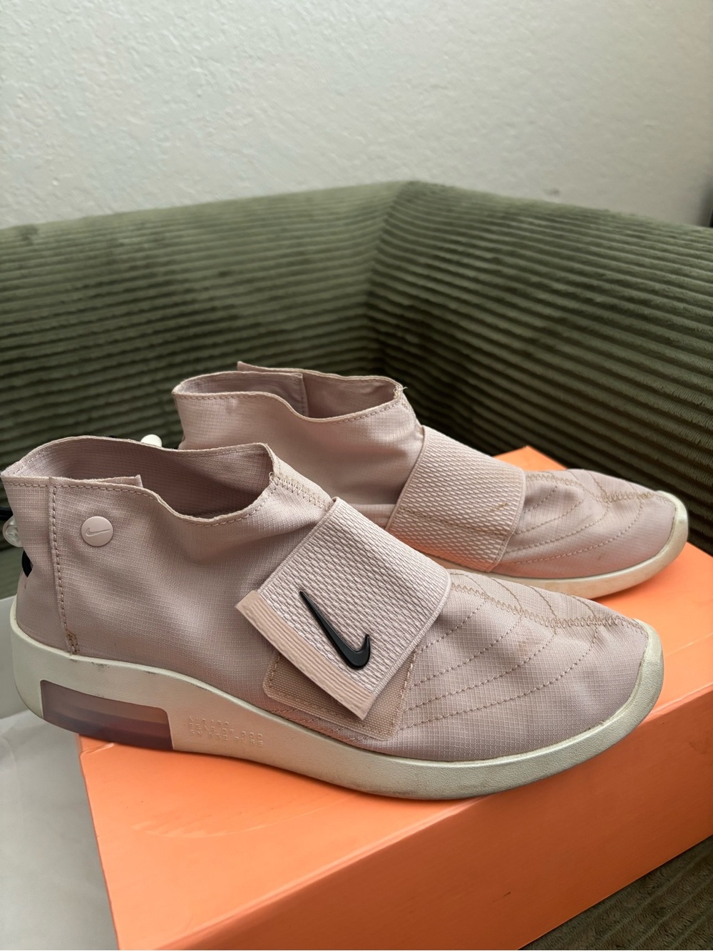 Fear of God Nike Women’s Pink Slip-On Athletic Sneakers